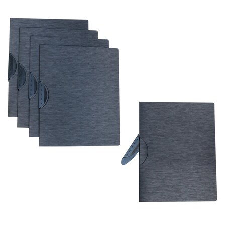 C-Line Products Modern Metallic Executive Style Report Cover, Brilliant Black, 5PK 33311